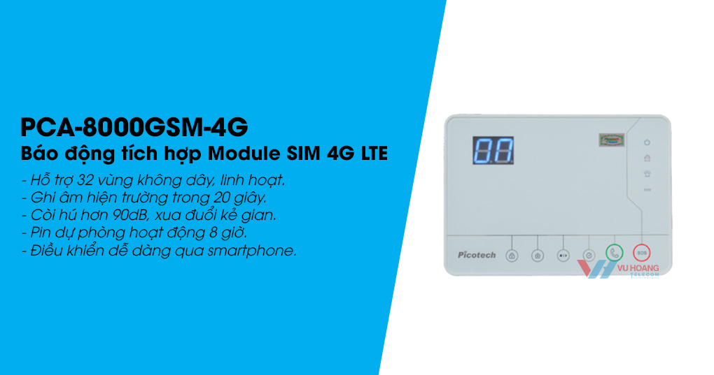 Báo động Picotech PCA-8000GSM-4G