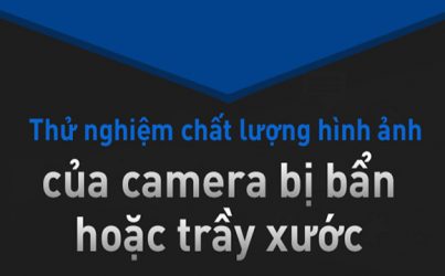 camera IP bán cầu bị bẩn