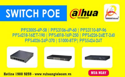 Phân phối Switch PoE Dahua