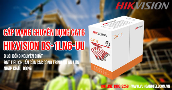 Dây cáp mạng CAT6 Hikvision DS-1LN6-UU