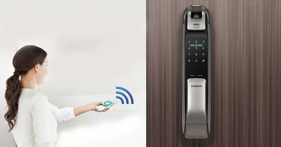Khóa cửa điện tử Samsung thiết kế hiện đại