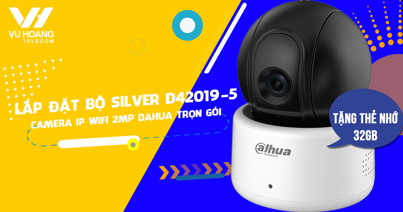 Lắp đặt camera Wifi 2MP DAHUA DHI-A22P giá rẻ (SILVER D42019-5)