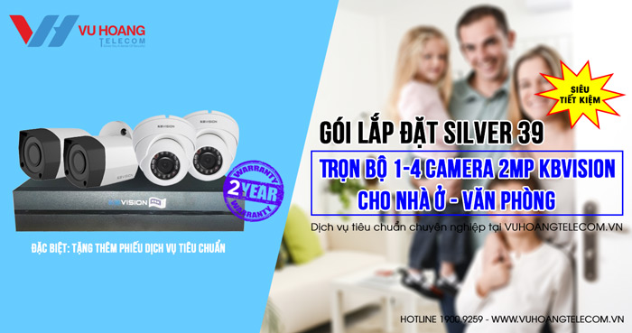 Trọn bộ camera 2MP Gói Silver 39 giá tốt