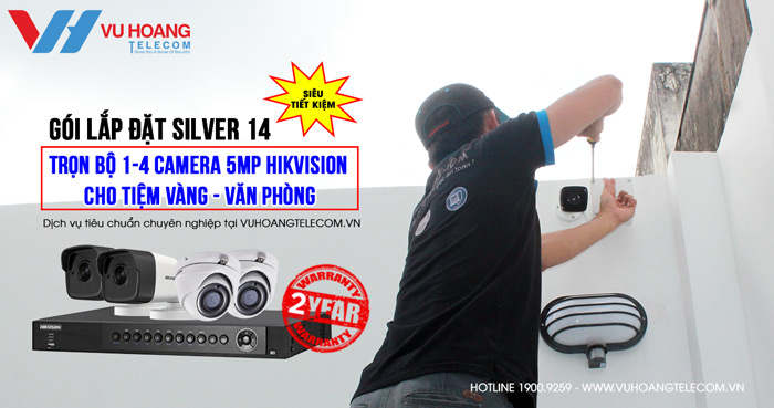 Trọn bộ camera 5MP Hikvision cho tiệm vàng giá tốt