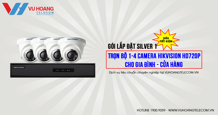 Trọn bộ camera HIKVISION cho cửa hàng (gói SILVER 1)