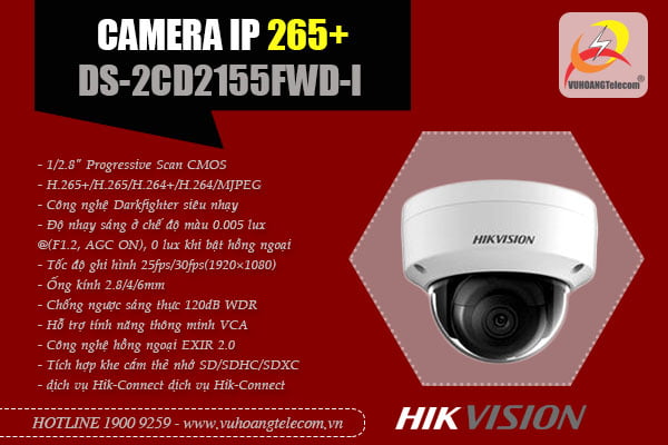 camera IP Hikvision DS-2CD2155FWD-I
