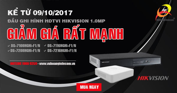 giảm giá đầu ghi hình Hikvision 