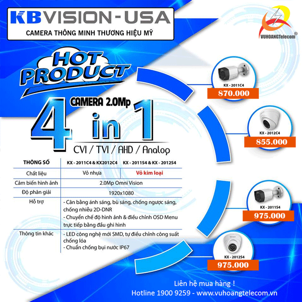 camera 4in1 Kbvision giá tốt