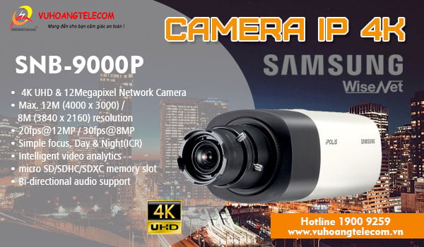 Camera IP 4K Samsung