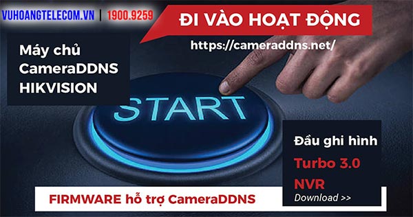 ghi hình Hikvision hỗ trợ tên miền CAMERADDNS