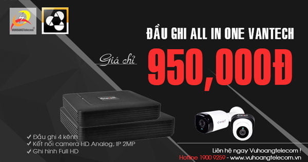 đầu ghi camera vantech giá rẻ