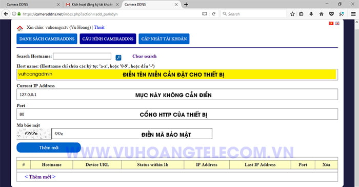 Hướng dẫn cấu hình CameraDDNS - 4