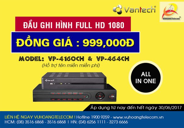 đầu ghi hình Vantech Full 1080P