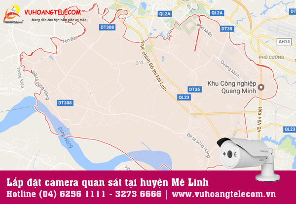 Lắp đặt camera huyện Mê Linh