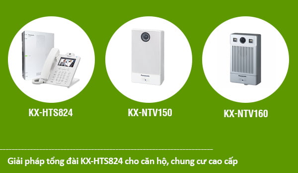 tổng đài IP KXHTS824 cho căn hộ -4 