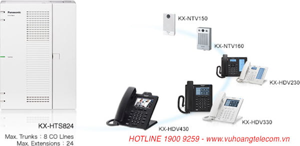 tổng đài IP KXHTS824 -2 