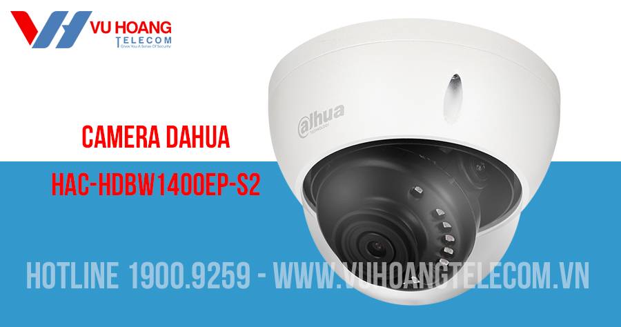 Camera HDCVI Dome 4MP DAHUA HAC-HDBW1400EP-S2