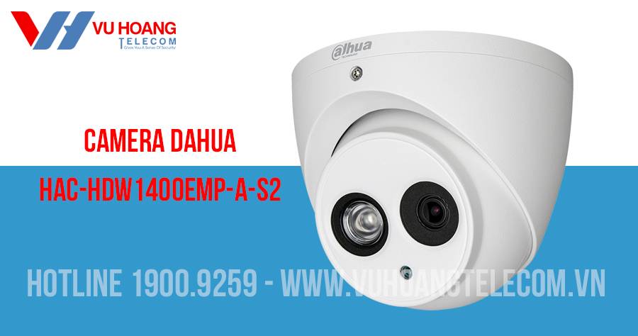 Camera HDCVI Dome 4MP DAHUA HAC-HDW1400EMP-A-S2