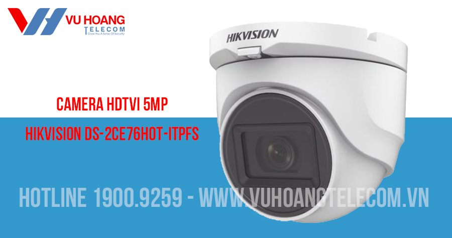 Camera HDTVI 5MP có mic HIKVISION DS-2CE76H0T-ITPFS