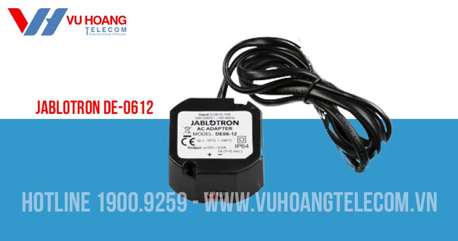 Adapter nguồn điện 12V-0,5A JABLOTRON DE-0612