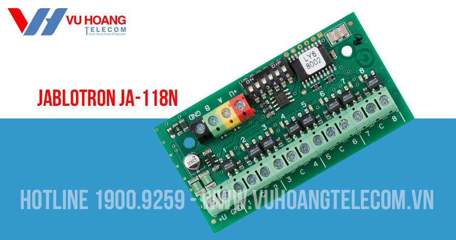 Module đầu ra 8 cổng có dây JABLOTRON JA-118N