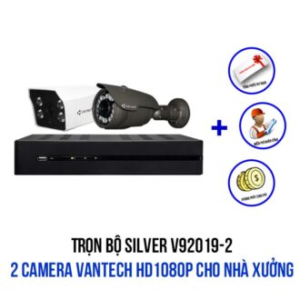 Lắp đặt trọn bộ camera VANTECH HD1080P cho nhà xưởng gói SILVER V92019-2