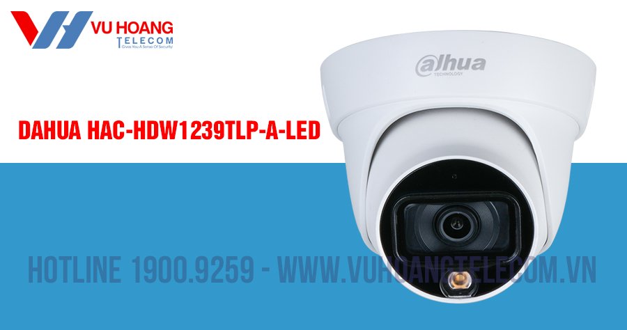 Camera HDCVI 2MP Full Color DAHUA HAC-HDW1239TLP-A-LED