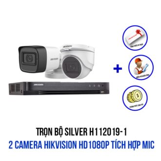 Lắp đặt bộ camera HIKVISION HD1080P có Mic gói SILVER H112019-1