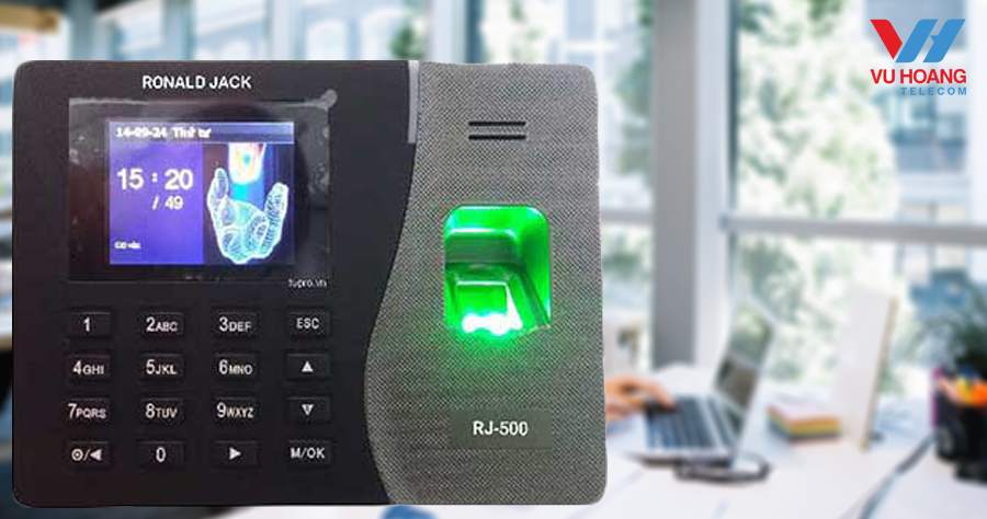Máy chấm công vân tay và thẻ cảm ứng RONALD JACK RJ500
