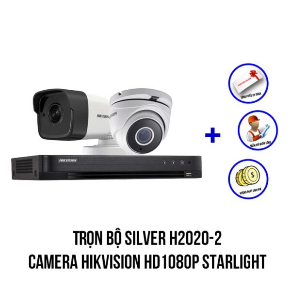 Lắp bộ camera HIKVISION HD1080P gói SILVER H2020-2