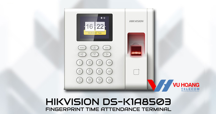 Máy chấm công vân tay Hikvision DS-K1A8503F