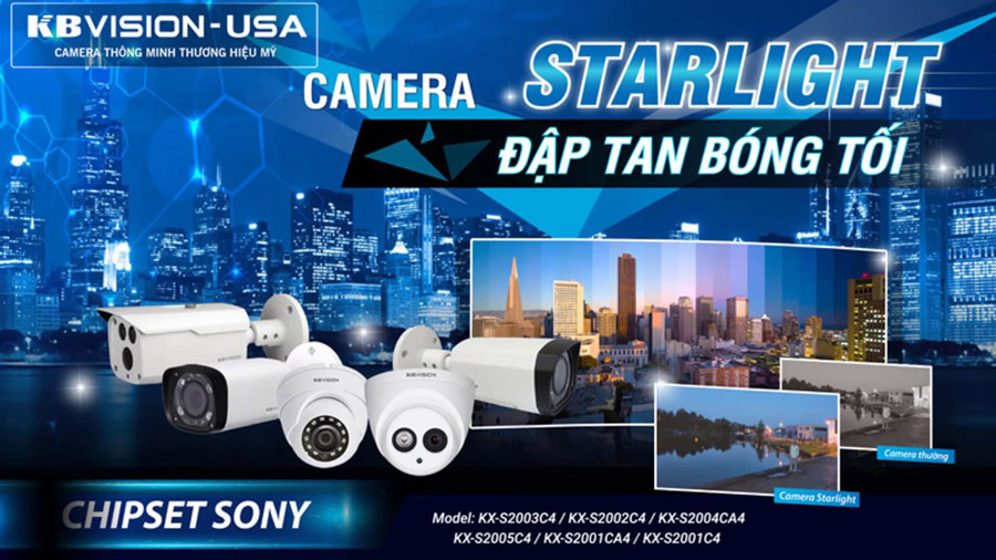 Camera Starlight KBVISION quan sát có màu ban đêm