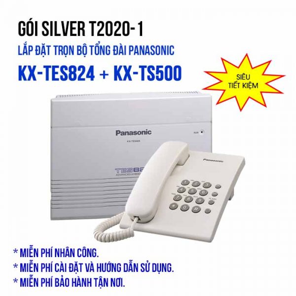 Lắp đặt trọn bộ tổng đài Panasonic SILVER T2020-1