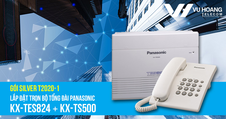 Lắp đặt trọn bộ tổng đài nội bộ Panasonic (SILVER T2020-1) giá rẻ