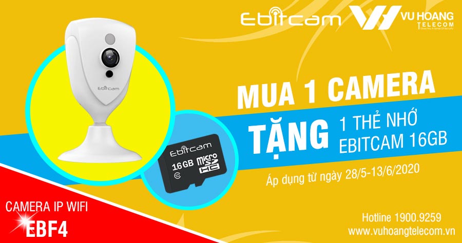 Mua camera EBF4 2MP tặng 1 thẻ nhớ 16GB chính hãng