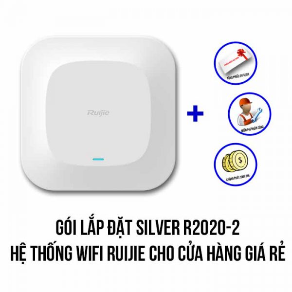 Lắp đặt hệ thống Wifi Ruijie cho cửa hàng gói Silver R2020-2