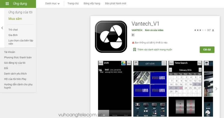 phan mem xem camera Vantech_V1