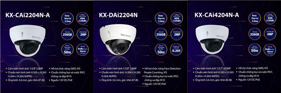 Camera Dome hồng ngoại KBVISION AI