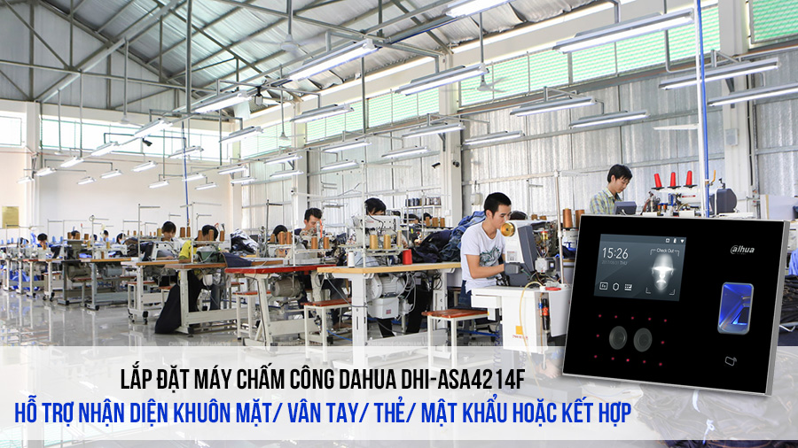 báo giá lắp đặt máy chấm công DAHUA DHI-ASA4214F cho kho xưởng giá rẻ