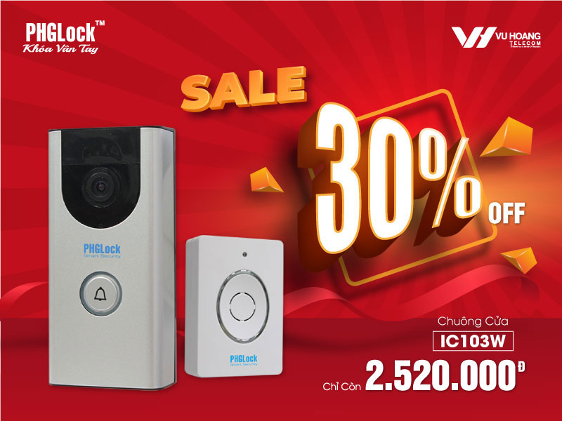 Khuyến mãi chuông cửa thông minh PHGLock IC103W