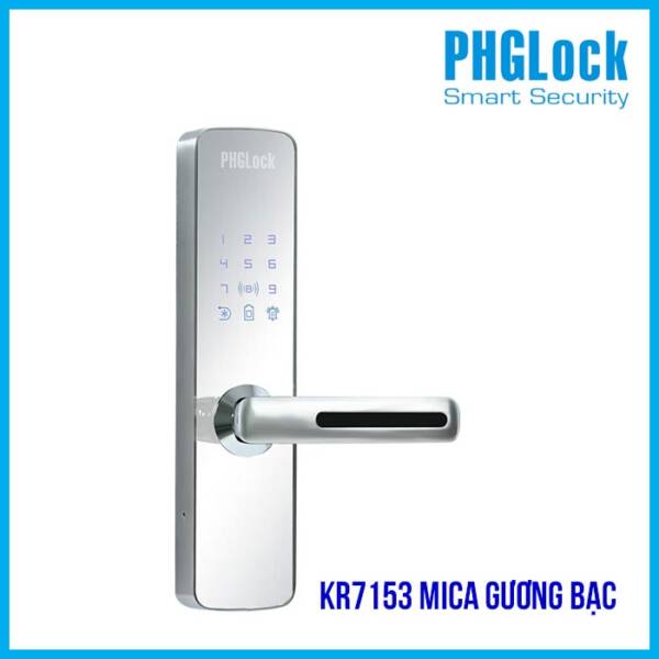Khoá cửa PHGLOCK KR7153 Mica gương bạc