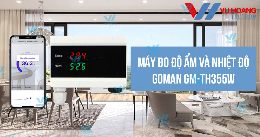 Bán máy đo độ ẩm và nhiệt độ GOMAN GM-TH355W giá rẻ