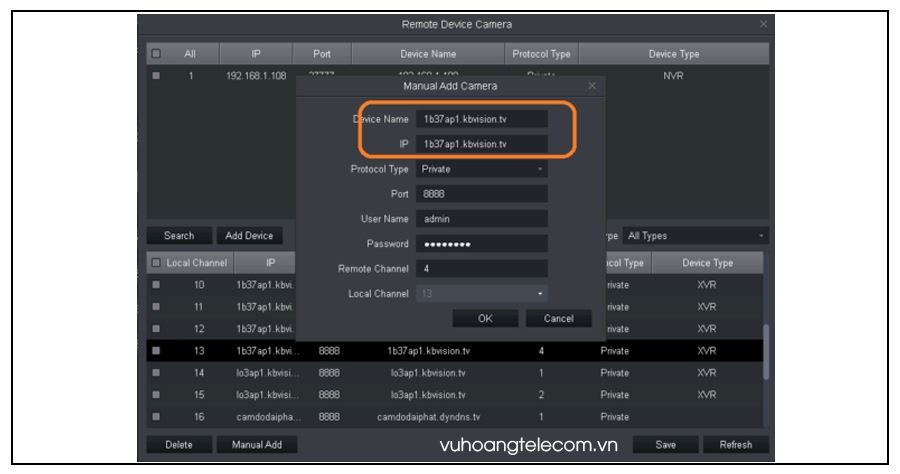 huong dan add camera IP vao dau ghi Kbvision - 6