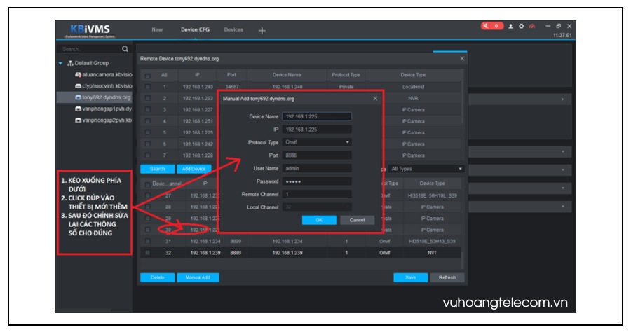 huong dan add camera IP vao dau ghi Kbvision - 7