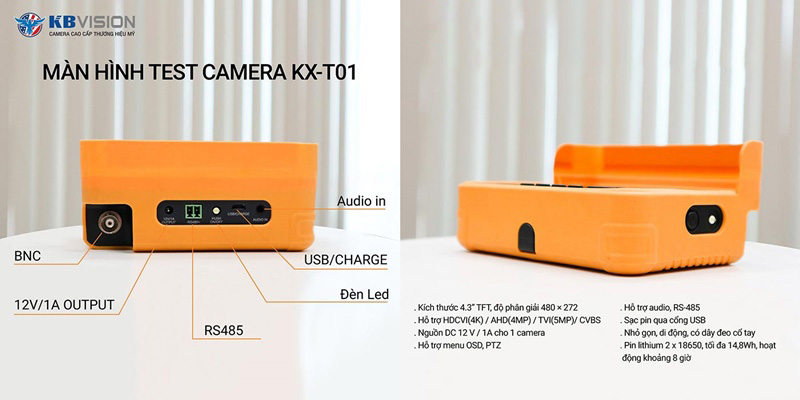 Màn hình test camera KBVISION KX-T01