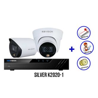 Trọn bộ 2 camera Full Color KBVISION SILVER K2020-1