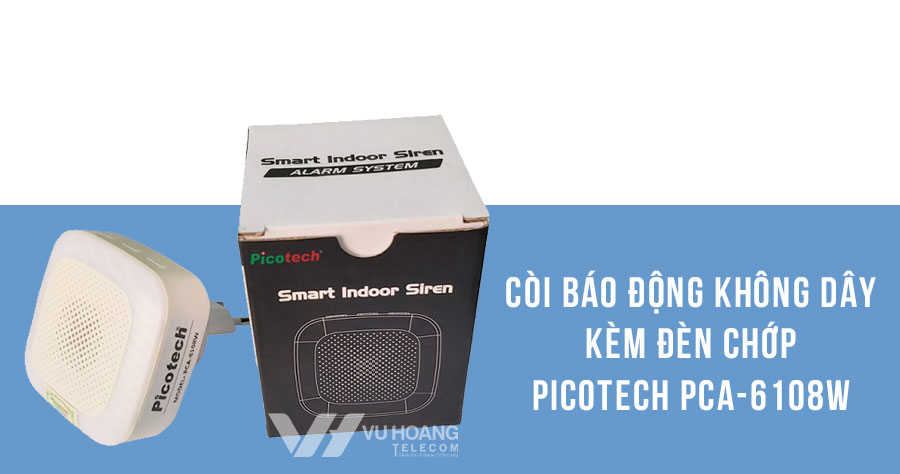 Còi báo động không dây kèm đèn chớp PICOTECH PCA-6108W