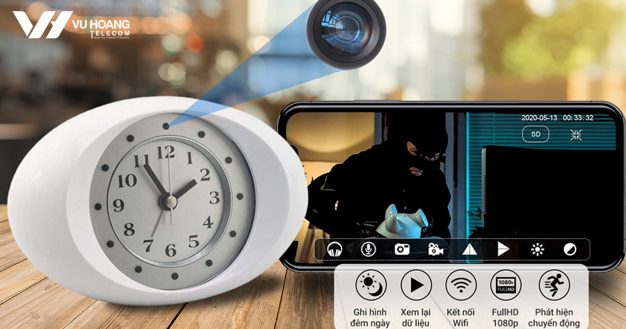 dong ho camera quay len