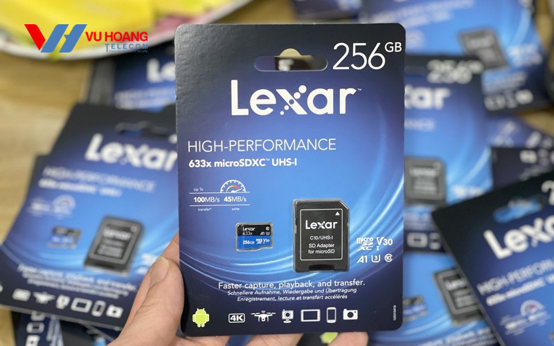 Thẻ nhớ giám sát Lexar U3 V30 A1 256GB 633x