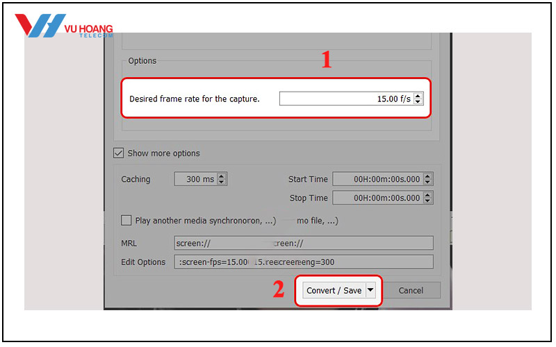 Desired frame rate for capture